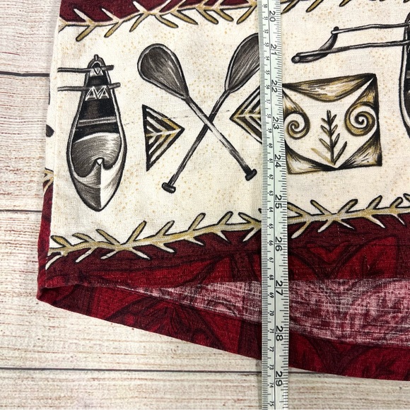 Vintage RJC Hawaiian Cotton Red White Button Down Short Sleeve Shirt Size XL - Picture 12 of 12